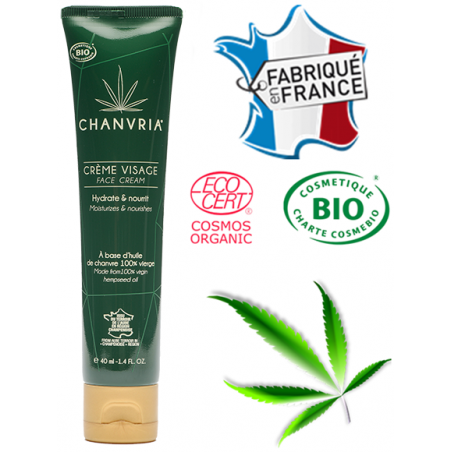 Tube de crème visage BIO CHANVRIA