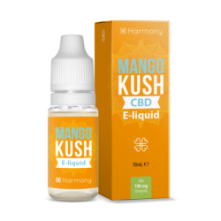 Flacon de E-liquide de CBD Mango Kush au taux de 600 mg