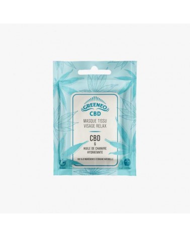 Sachet du masque hydratant et régénérant au CBD Greeneo