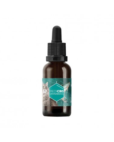 Flacon de 30ml d'huile de CBD 10% pour chat au goût saumon