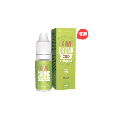 Flacon de E-liquide de CBD Kiwi Skunk concentré à à 100 mg