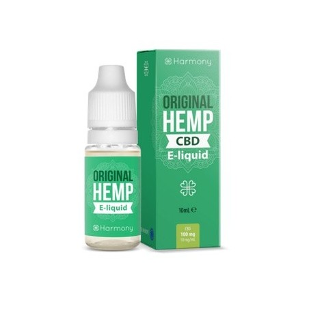 Flacon de E-liquide de CBD Original Hemp au gout de chanvre dosé à 100 mg