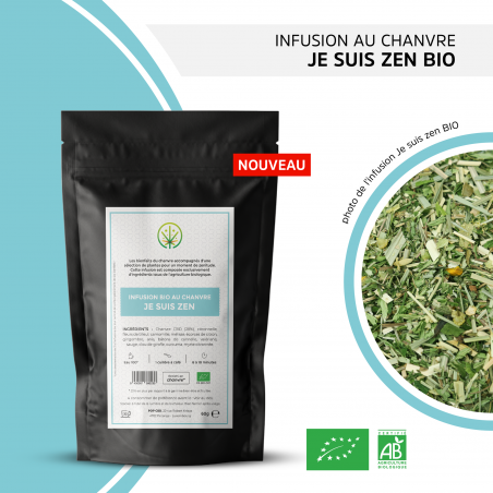 Sachet Infusion CBD BIO Je suis ZEN Labelisé